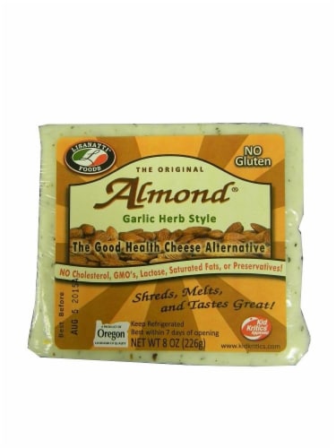 Lisanatti Garlic & Herb Almond Cheese Alternative Perspective: front