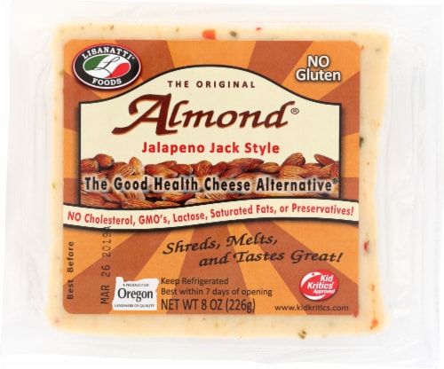 Lisanatti Foods The Original Almond Jalapeno Jack Cheese Alternative Perspective: front