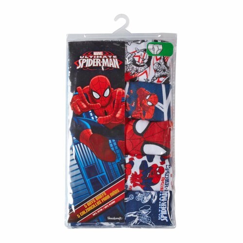 Marvel Ultimate Spider-Man Boys' Cotton Briefs - 5 Pack Perspective: front