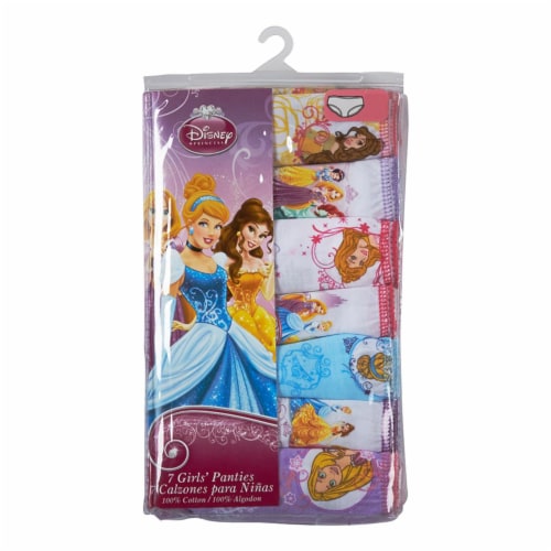 Disney Princess Girls' Cotton Panties - 7 Pack Perspective: front