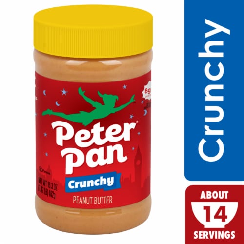 Peter Pan Gluten Free Crunchy Peanut Butter Made with Roasted Peanuts Perspective: front