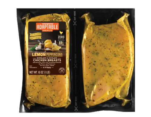 AdapTable® Meals Lemon Peppercorn Chicken Breast Filets Perspective: front