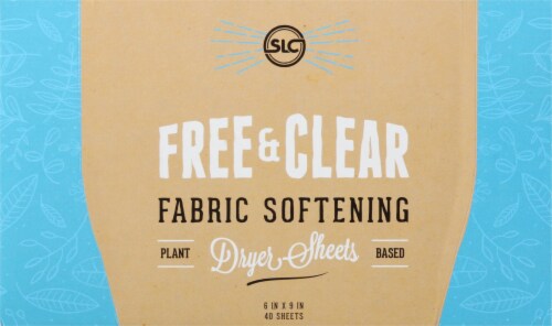 Sheets Laundry Club Free & Clear Fabric Softening Dryer Sheets Perspective: front