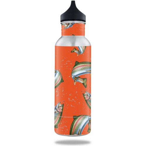 MightySkins BOKE12ST-Trout Collage Skin for 12 oz Standard Keeper Bottle - Trout Collage Perspective: front
