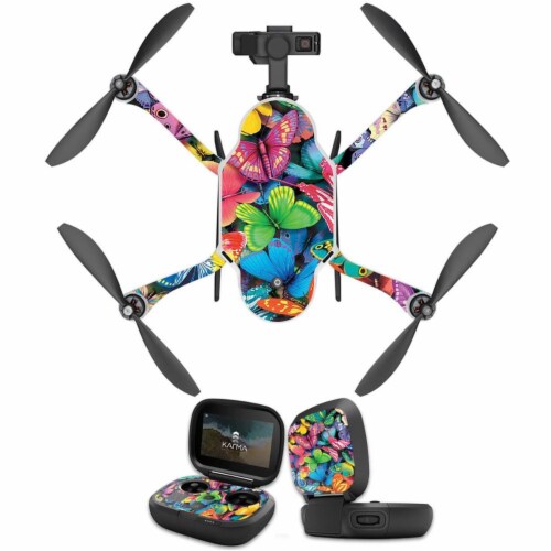MightySkins GOPRKAR-Butterfly party Skin Decal Wrap for Go Pro Karma - Butterfly Party Perspective: front
