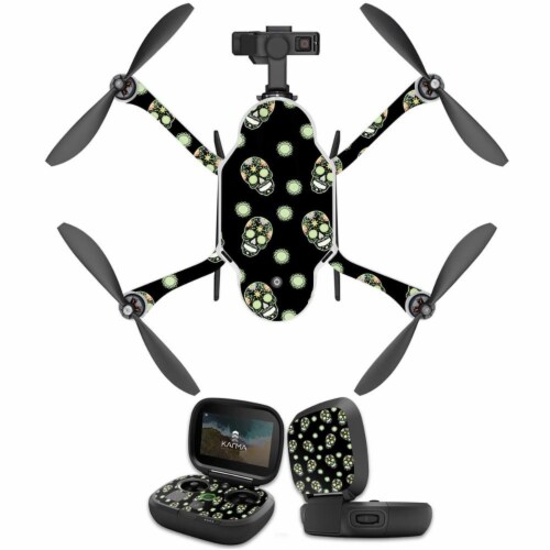 MightySkins GOPRKAR-Nighttime Skulls Skin Decal Wrap for Go Pro Karma - Nighttime Skulls Perspective: front