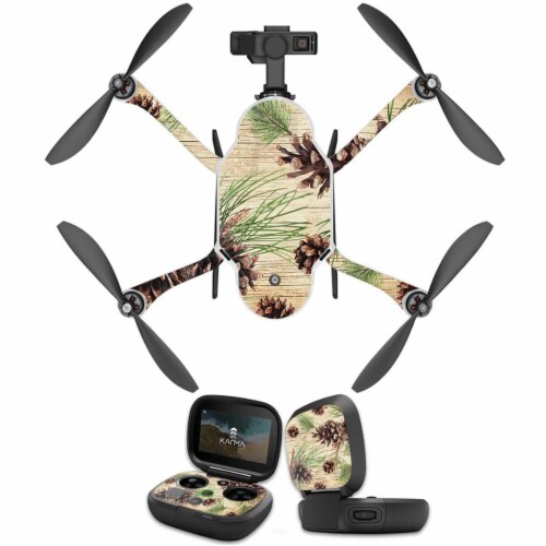 MightySkins GOPRKAR-Pine Collage Skin Decal Wrap for Go Pro Karma - Pine Collage Perspective: front