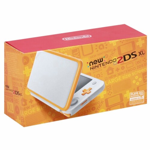 New Nintendo 2ds Xl White Orange 1 Ct Kroger