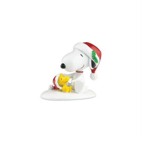Department 56 Dept 56 Happy Holidays Snoopy and Woodstock Christmas Figure Perspective: front