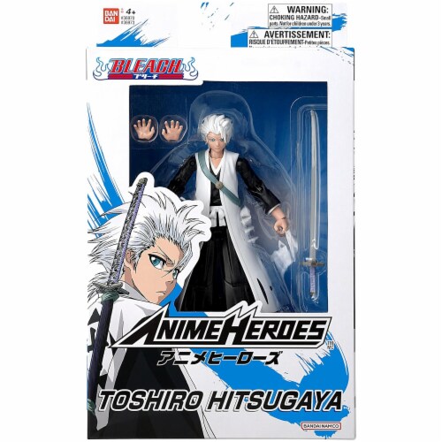 Bandai Bleach Anime Heroes Toshiro Hitsugaya Action Figure Perspective: front