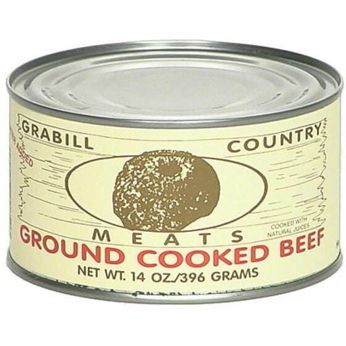 Grabill Country Meats Ground Cooked Beef Perspective: front