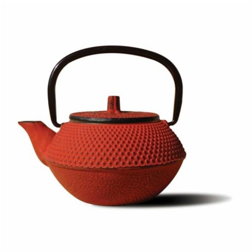Old Dutch International 1015RD Red Cast Iron Tokyo Teapot 11 Oz Perspective: front