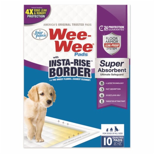 Four Paws® Insta-Rise™ Border Wee-Wee® Pads Perspective: front