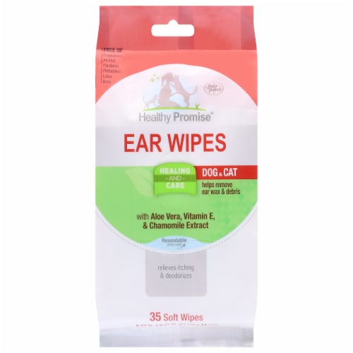 Four Paws Healthy Promise® Dog & Cat Ear Wipes Perspective: front