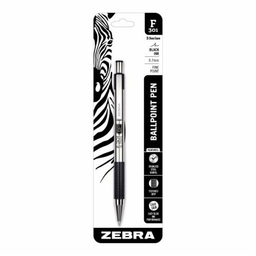 Zebra F-301 Retractable Ballpoint 0.7mm Black Ink, 1 pack - Foods Co.