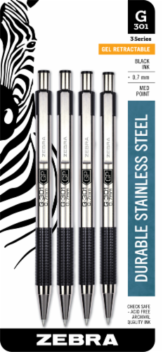 Zebra G-301 RT Gel Pen - Black Perspective: front