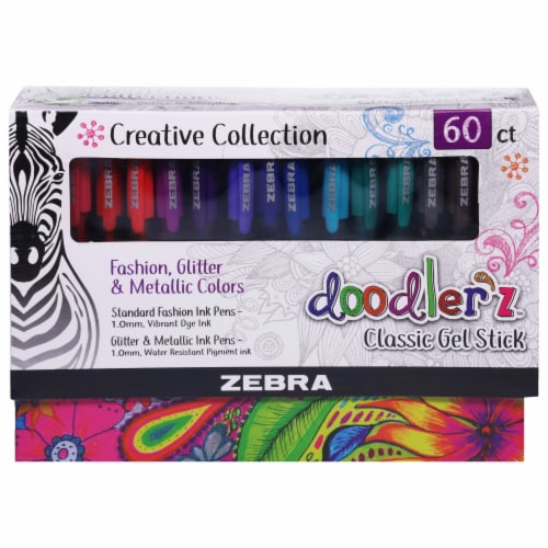 Zebra Doodler'z™ Gel Stick Glitter Pens - Assorted, 10 pk - Kroger