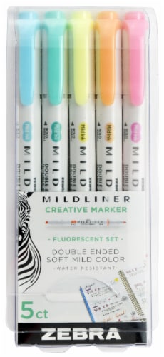 Zebra Mildliner Flourescent Creative Markers, 5 ct - Kroger