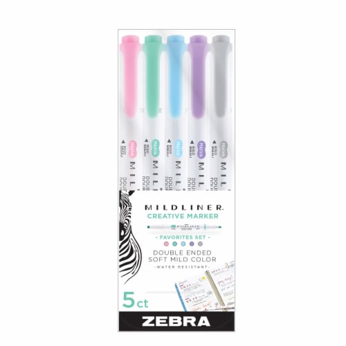 Zebra Mildliner Double Ended Brush Pen - Mild Blue Green