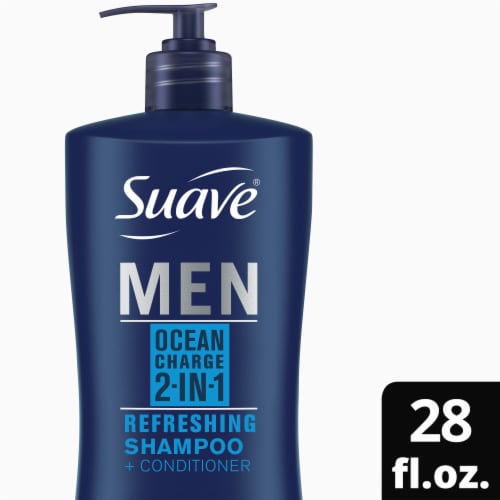 Suave Men Ocean Charge Two in One Shampoo and Conditioner Perspective: front