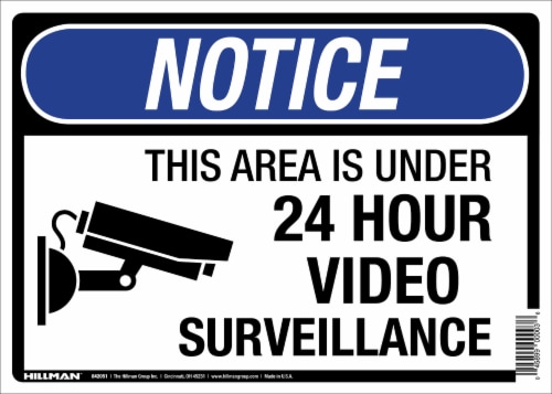 Hillman Under Surveillance Sign Perspective: front
