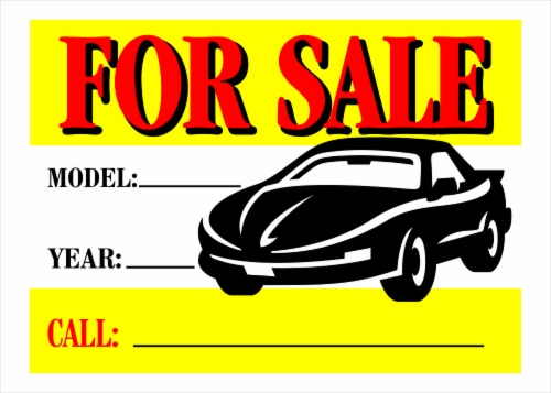 Hillman Plastic For Sale Sign Perspective: front