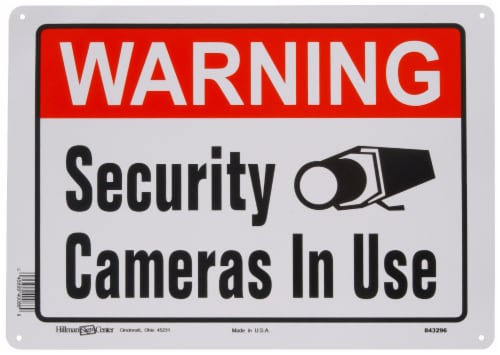 Hillman Security Camera Sign Perspective: front