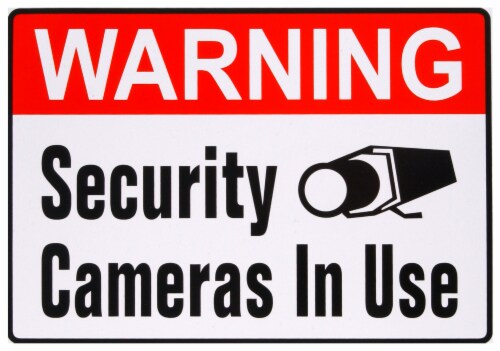 Hillman Adhesive Security Cameras In Use Sign Perspective: front