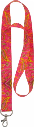 Hillman Lanyard - Pink Paisley Perspective: front