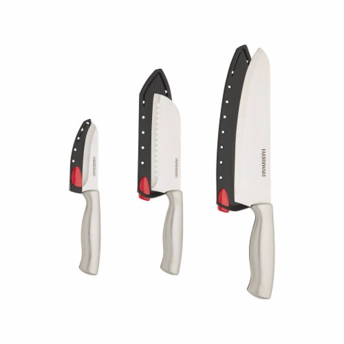 Farberware 6-Piece Chef Knife Set - Stainless Steel Perspective: front