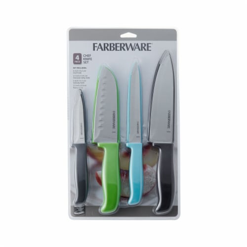 Farberware Oversized Steak Knife Set (4) Piece Black Handles