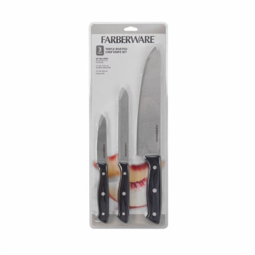 Farberware Triple-Riveted Chef Knife Set Perspective: front