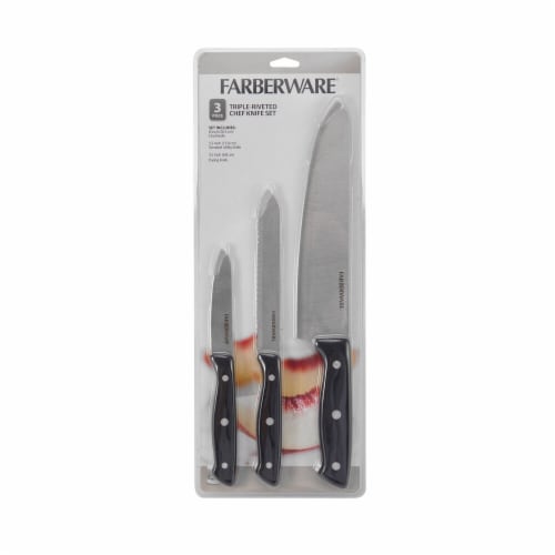 Farberware Triple-Riveted Chef Knife Set, 3 pc - Fry's Food Stores