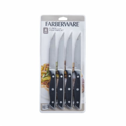 Farberware Stainless Steel Chef Knife Set, 3 Piece, Black