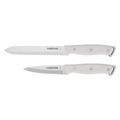 Choice 3 1/2 Serrated Edge Paring Knife with White Handle