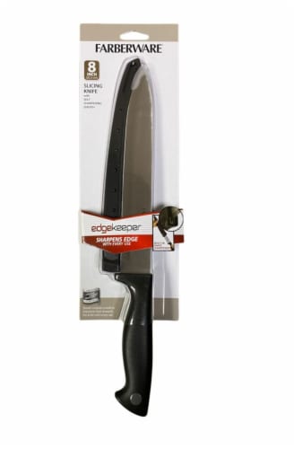 Farberware® EdgeKeeper® Slicing Knife - Black/Grey Perspective: front
