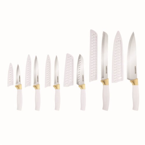 Farberware® Cutlery Set White With Gold Perspective: front