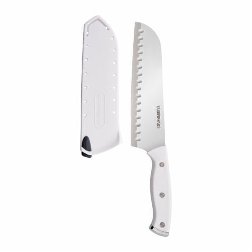 Farberware 7 Inch Santoku Knife - White Perspective: front