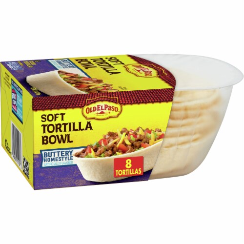Old El Paso Buttery Homestyle Soft Tortilla Bowls Perspective: front