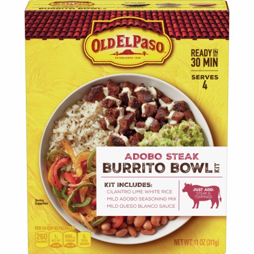 Old El Paso™ Adobo Steak Burrito Bowl Kit Perspective: front