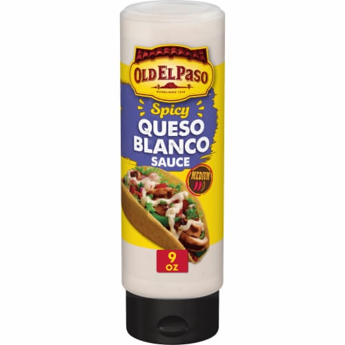 Old El Paso Spicy Queso Blanco Squeeze Sauce Perspective: front