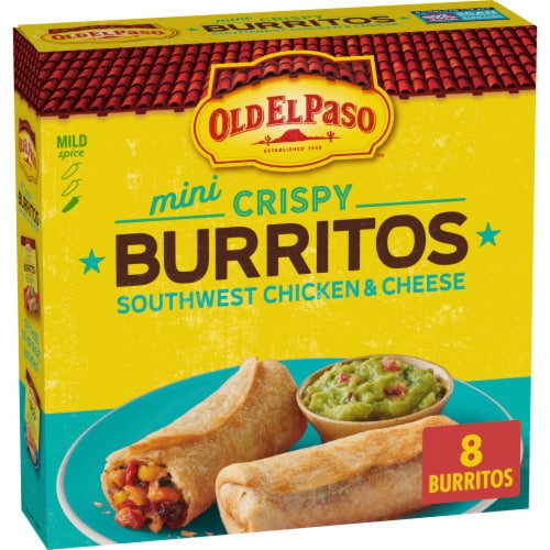 Old El Paso Mini Crispy Burritos Southwest Chicken and Cheese Perspective: front