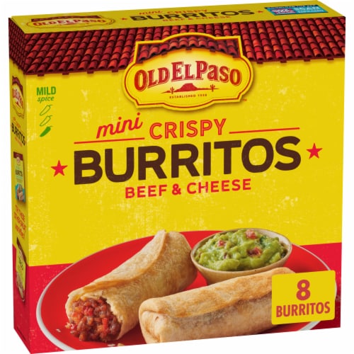 Old El Paso Crispy Burritos Beef and Cheese Perspective: front