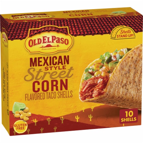 Old El Paso Mexican Style Street Corn Stand 'N Stuff Taco Shells Perspective: front