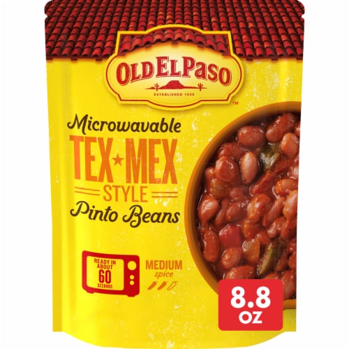 Old El Paso Microwavable Tex-Mex Style Pinto Beans Pouch Perspective: front