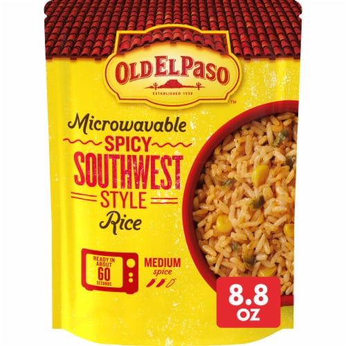 Old El Paso Microwavable Spicy Southwest Style Rice Pouch Perspective: front