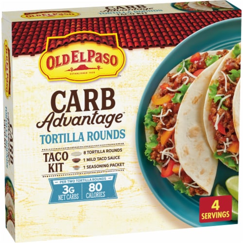 Old El Paso Carb Advantage Tortilla Rounds Taco Kit Perspective: front