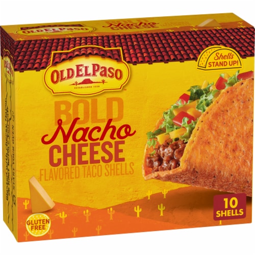Old El Paso™ Stand 'N Stuff™ Bold Nacho Cheese Flavored Taco Shells Perspective: front