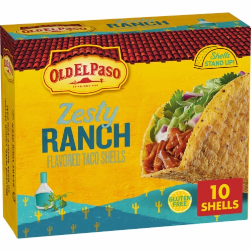 Old El Paso Zesty Ranch Flavored Stand 'N Stuff Taco Shells Perspective: front