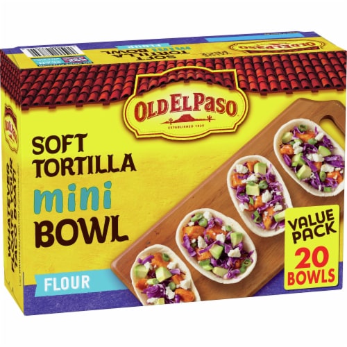 Old El Paso™ Value Pack Soft Flour Tortilla Mini Bowls Perspective: front